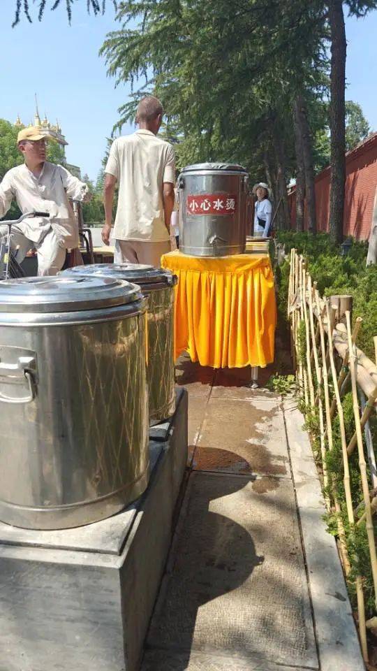 实探印乐任20年方丈的白马寺:基本无商业元素,每天免费供应60余桶水,游客在茶舍大排长龙