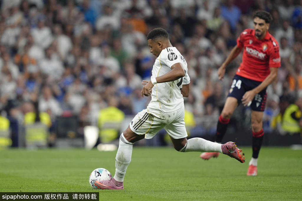 西甲-姆巴佩点射布雷托内斯染红 皇马1-0十人奥萨苏纳