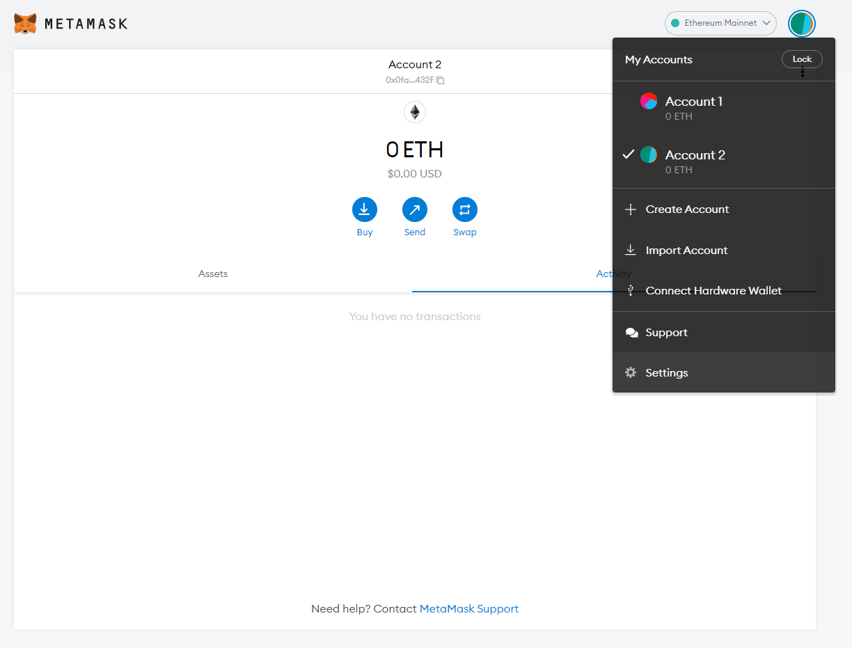 把eth提到metamask(metamask里的eth没了)